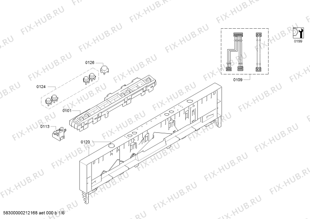 Схема №1 SMV25EX01R SilencePlus с изображением Силовой модуль запрограммированный для посудомоечной машины Bosch 12024499