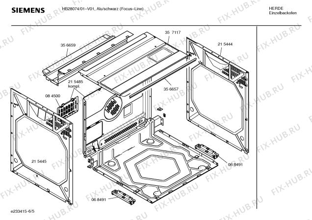 Схема №2 HB28074 с изображением Инструкция по эксплуатации для духового шкафа Siemens 00526670