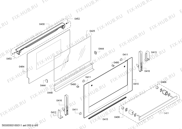 Взрыв-схема плиты (духовки) Bosch HBC38D754 - Схема узла 04