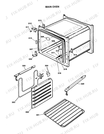Схема №2 H150EW (F031826) с изображением Фиксатор для плиты (духовки) Indesit C00225966