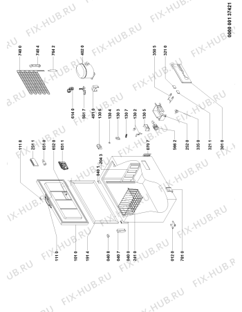 Схема №1 TG 400 A+ с изображением Ручка двери для холодильной камеры Whirlpool 481249848036