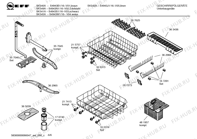Схема №2 S4943W1 Art.:SK545A с изображением Инструкция по эксплуатации для посудомоечной машины Bosch 00580357