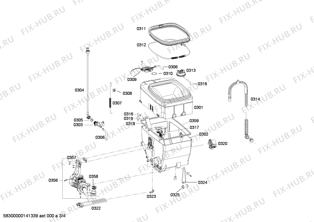 Схема №1 WOT24552OE с изображением Панель управления для стиральной машины Bosch 00676358