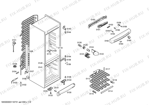 Схема №1 KGV33X90 с изображением Дверь для холодильной камеры Bosch 00244731