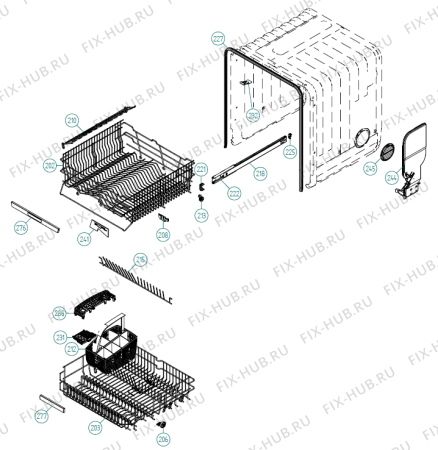 Схема №2 D5142 XL DK   -White Bi Soft (900001425, DW70.5) с изображением Сенсорная панель для электропосудомоечной машины Gorenje 270110