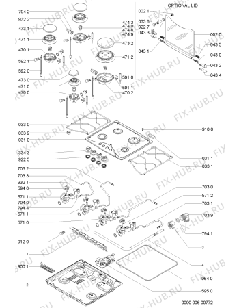 Схема №1 AKM526NAC (F092431) с изображением Руководство для плиты (духовки) Indesit C00371760