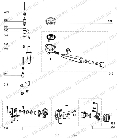 Взрыв-схема комплектующей Aeg EA120 - Схема узла Internal parts