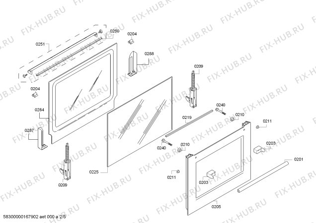 Схема №1 HB74AB520E H.SE.PY.L3D.IN.GLASS.S2a.X.E3_COT/ с изображением Модуль управления, запрограммированный для духового шкафа Siemens 00743868