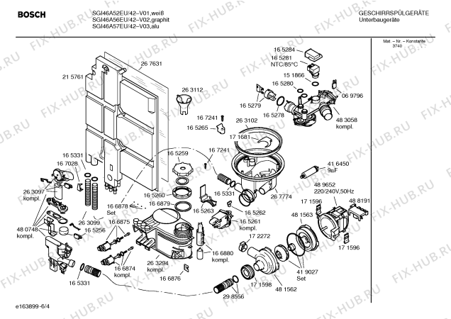 Схема №2 SGI46A57EU SILENCE COMFORT с изображением Передняя панель для посудомоечной машины Bosch 00367045