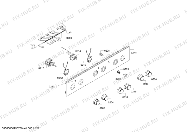 Схема №2 HGV425123S с изображением Ручка выбора температуры для плиты (духовки) Bosch 00628119
