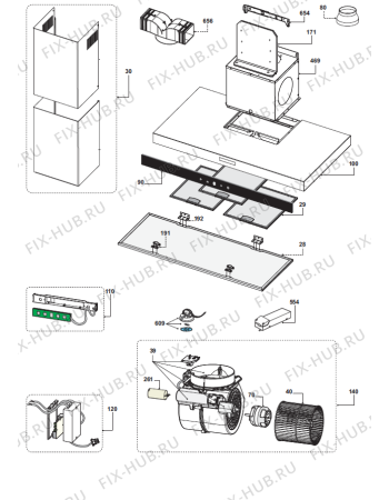 Схема №1 5731.0090GX (299119) с изображением Стекло для электровытяжки Gorenje 315940