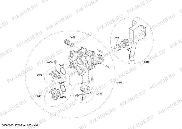 Взрыв-схема водонагревателя Bosch RDT2214 - Схема узла 04