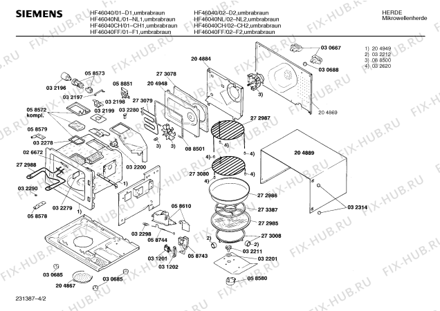 Схема №2 HF46020CH с изображением Кулинарная книга для свч печи Siemens 00516001