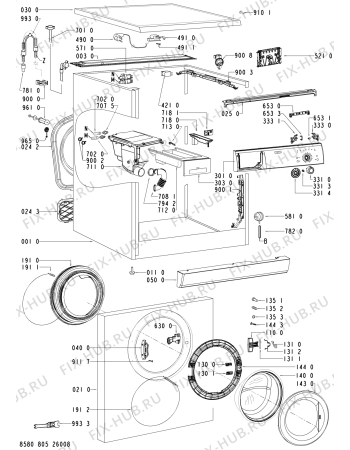 Схема №1 LOE 8006 с изображением Декоративная панель для стиралки Whirlpool 481245310953