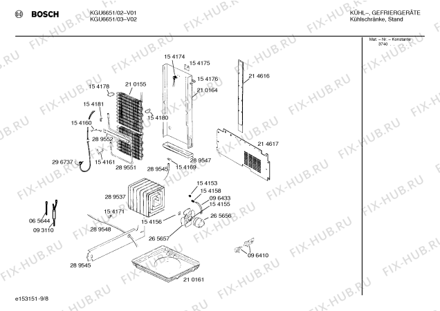 Схема №3 KGU6651 с изображением Стеклянная полка для холодильной камеры Bosch 00296828
