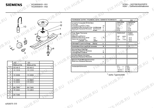 Взрыв-схема холодильника Siemens KG30S00 - Схема узла 03