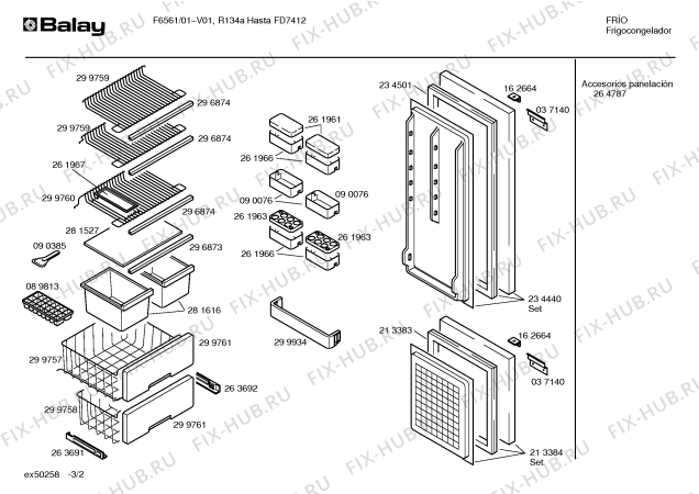 Схема №1 F6561/01 с изображением Испаритель для холодильника Bosch 00213382