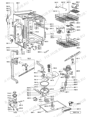 Схема №1 ADG 687 FD с изображением Панель для электропосудомоечной машины Whirlpool 481245373494
