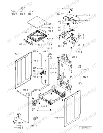 Схема №1 Global White Poprad с изображением Обшивка для стиралки Whirlpool 481245211534