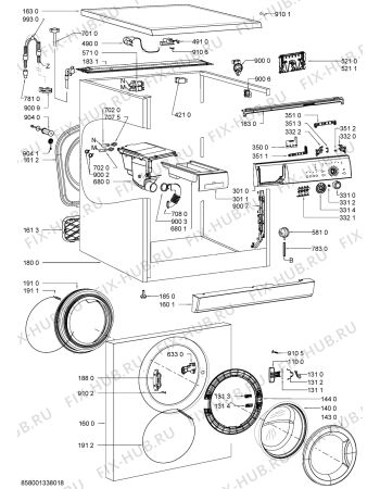 Схема №1 LOE 1070 с изображением Микромодуль для стиралки Whirlpool 481010526743