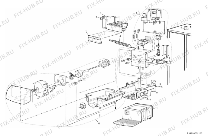 Взрыв-схема холодильника Electrolux ENL60800X - Схема узла Section 5