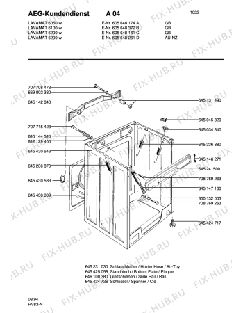 Взрыв-схема стиральной машины Aeg LAV6100DIG-W GB - Схема узла Housing 001