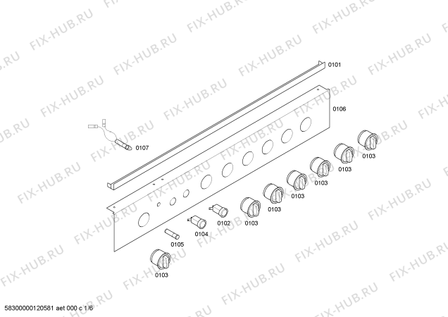 Схема №1 HSC66P41ED PROFESSIONAL с изображением Регулятор для электропечи Bosch 00488678