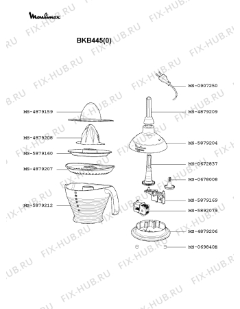 Схема №1 BKB145(0) с изображением Фильтр для соковыжималки Moulinex MS-4879207