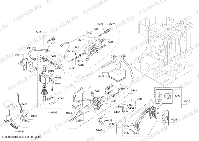 Взрыв-схема кофеварки (кофемашины) Siemens TK73201RW EQ.7 / L·SERIES - Схема узла 04