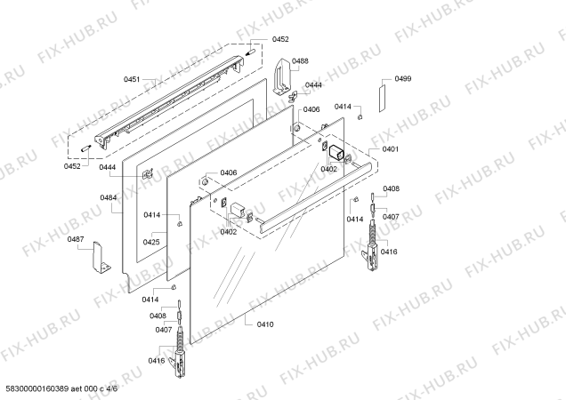 Взрыв-схема плиты (духовки) Bosch HEG33B550 - Схема узла 04