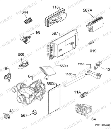 Взрыв-схема посудомоечной машины Ikea MEDELSTOR 40299362 - Схема узла Electrical equipment 268