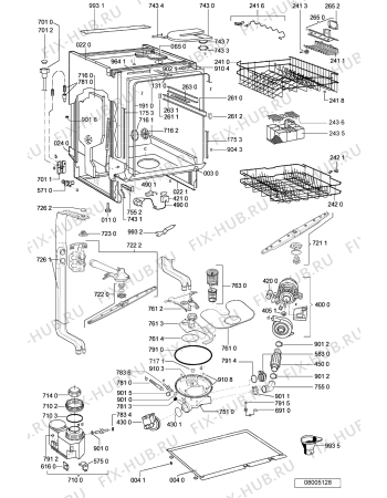 Схема №1 ADG 8502 WH с изображением Панель для посудомойки Whirlpool 481245372862