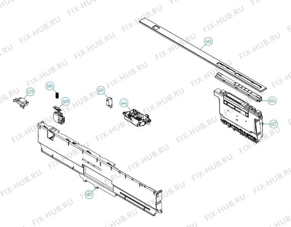 Взрыв-схема посудомоечной машины Asko D5233 XL FI NO   -Titanium FI (338159, DW70.3) - Схема узла 06