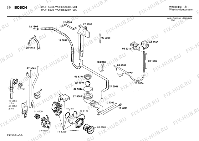 Схема №1 WOH5530 с изображением Инструкция по эксплуатации для стиралки Bosch 00517351