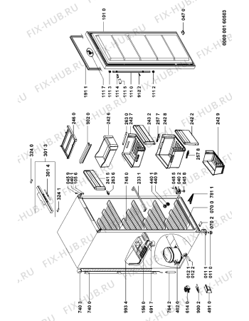 Схема №1 AFG 8084/IX с изображением Панель управления для холодильника Whirlpool 481245228872