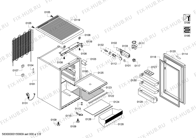 Схема №1 P1KTC1401S с изображением Дверь для холодильной камеры Bosch 00246650