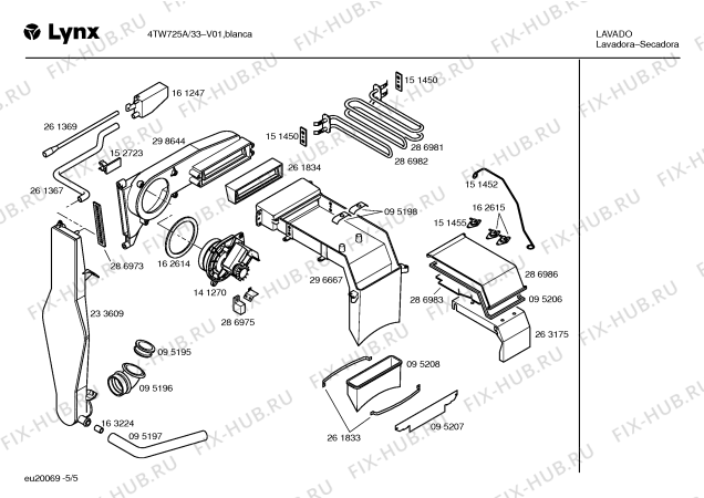 Схема №1 4TW725A LYNX 4TW725A с изображением Ручка выбора программ для стиралки Bosch 00168333