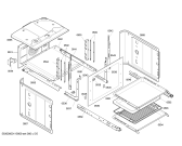 Схема №3 HBN56W350E Horno bosch indep.multif.3d inox e2 с изображением Передняя часть корпуса для духового шкафа Bosch 00448523