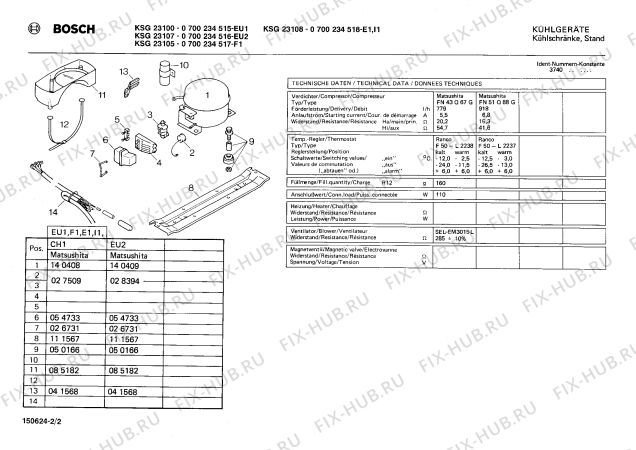 Схема №1 0700234504 KSG23000 с изображением Терморегулятор для холодильника Bosch 00055790