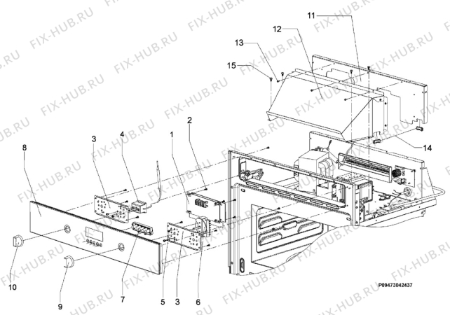 Взрыв-схема микроволновой печи Zanussi ZNF31X/UK - Схема узла Section 8