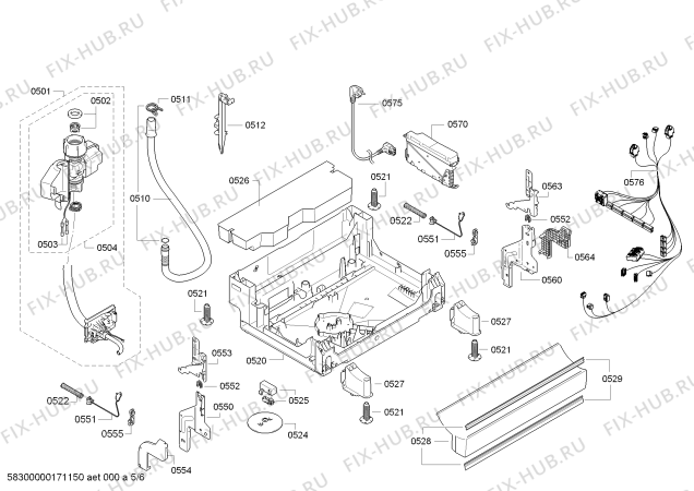 Схема №2 SMS84D02EU Exclusiv; SilencePlus с изображением Панель управления для посудомойки Bosch 00742224