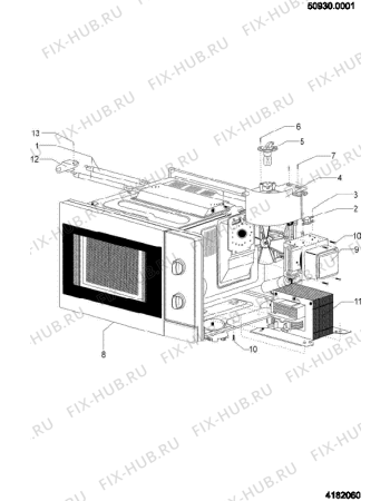 Схема №2 MWI12IX (F045723) с изображением Обшивка для духового шкафа Indesit C00255066