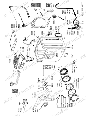 Схема №1 AWG 3103 I с изображением Двигатель (мотор) для стиралки Whirlpool 481236138143