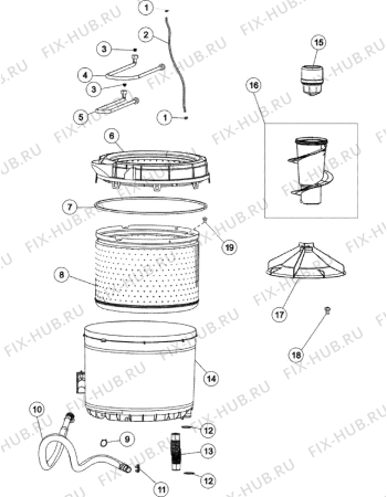 Схема №1 AAV8000AGW (F092060) с изображением Пружина для посудомойки Indesit C00374214