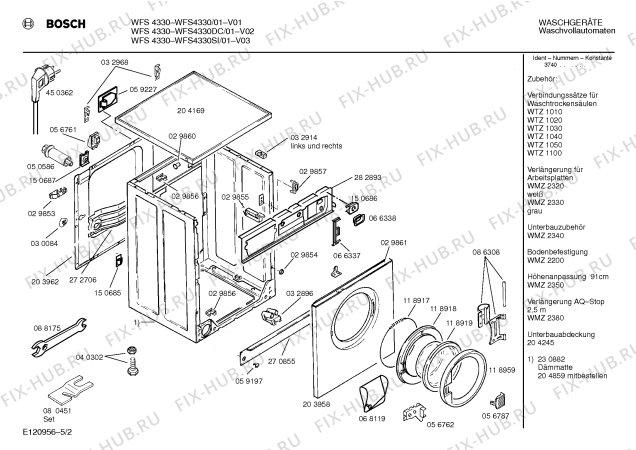 Схема №1 WFS4330 с изображением Панель для стиральной машины Bosch 00285742