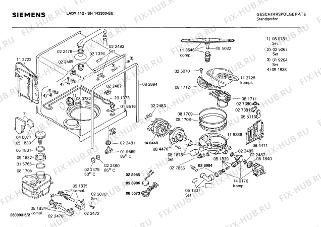 Схема №3 SN142353 с изображением Панель для электропосудомоечной машины Siemens 00117832