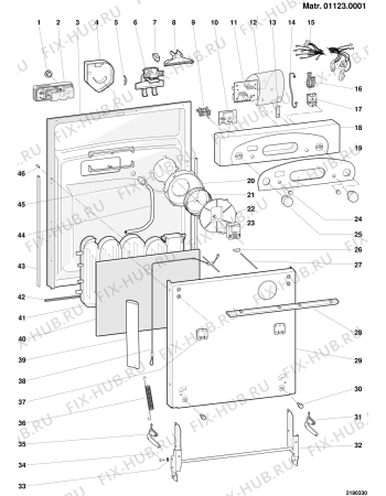 Схема №2 LVI1252I (F023476) с изображением Дверца для посудомойки Indesit C00087978