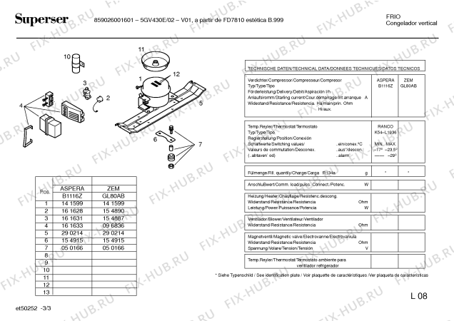 Схема №1 5GV430E с изображением Панель управления для холодильника Bosch 00355717