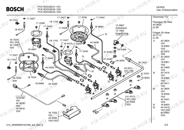 Взрыв-схема плиты (духовки) Bosch PCK785DGB Bosch - Схема узла 02