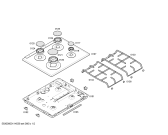 Схема №1 3EPG389N с изображением Решетка для духового шкафа Bosch 00447977